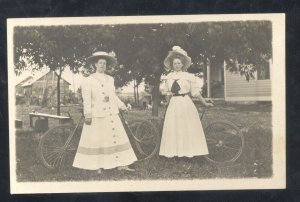 RPPC UNIVERSITY OF WISCONSIN BADGERS MADISON WIS BICYCLE REAL PHOTO POSTCARD