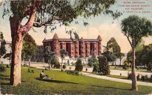 Hotel Jefferson Turk & Gough Streets San Francisco California 1909 postcard