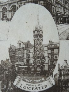 Leicester 5 Image Multi-view GRANBY ST. / HORSEFAIR ST. / HIGH ST c1910 Postcard