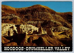 Hoodoos, Drumheller Valley, Alberta Canada, Chrome Postcard, NOS