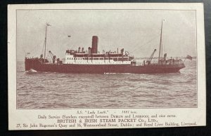 Mint England Picture Postcard SS Lady Louth Dublin & Liverpool Passenger Service