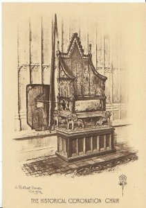 London Postcard - The Historical Coronation Chair   AB478