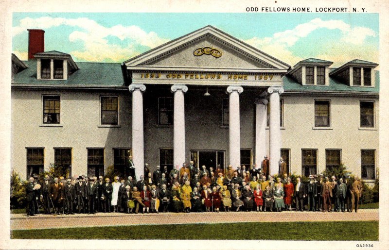 New York Lockport Odd Fellows Home Curteich