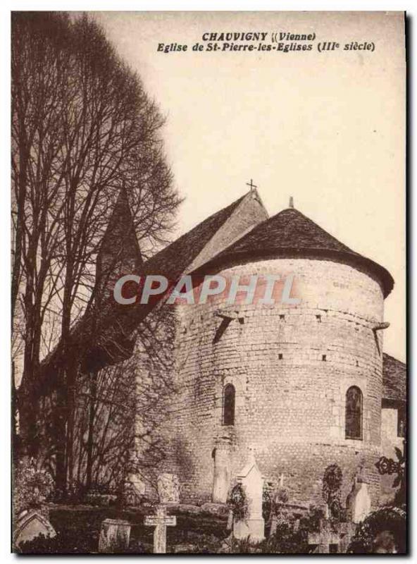 Old Postcard Chauvigny Church of St Peter Churches