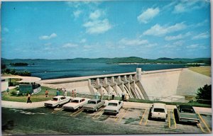 Postcard AR near Eureka Springs - Beaver Lake and Dam scenic with cars