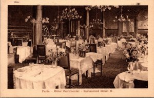 France Paris Hotel Continental Restaurant Henri II 1929