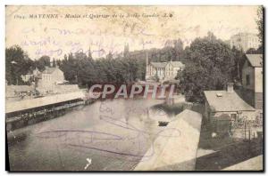 Old Postcard Mayenne Mill Quarter And De La Roche Gandon