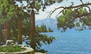 Mt. Tallac and Cross, Lake Tahoe, Calif. Vintage Postcard P105