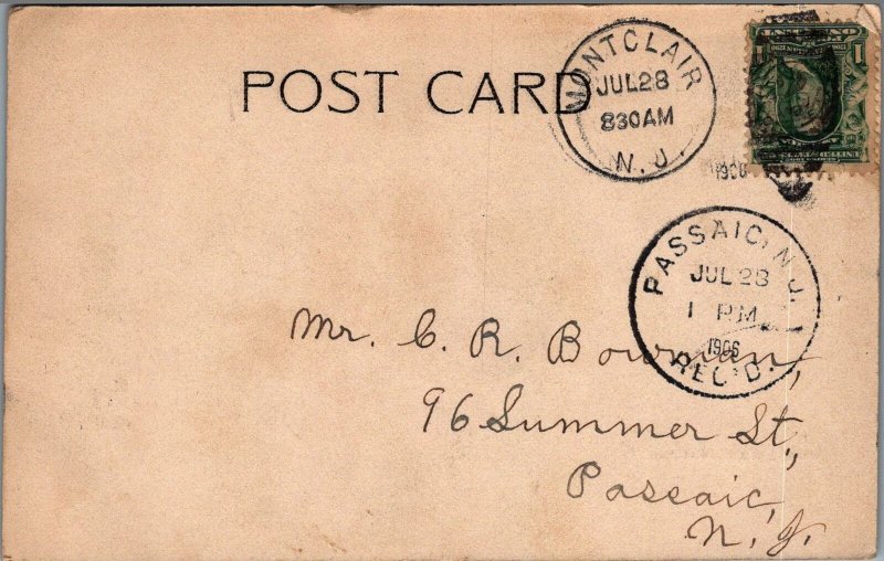 Postcard Public Library Montclair NJ 1906