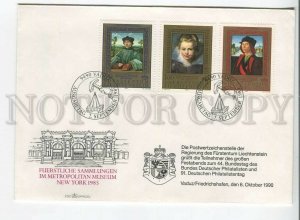 446024 Liechtenstein 1985 year FDC painting by Rubens Raphael