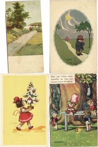 ITALIAN ARTIST SIGNED CHILDREN 33 Vintage Postcards Pre-1940 (L4119)