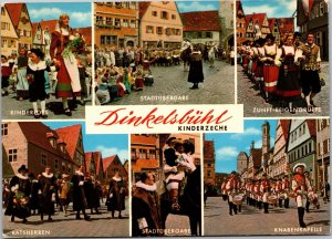 Postcard Germany Dinkelsbuhl Childrens Feast multiview