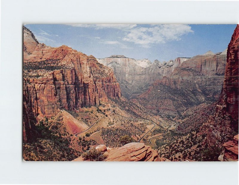 Postcard View Down Pine Creek Canyon, Zion National Park, Utah