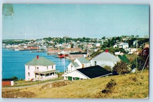 c1967 Nova Scotia NS Canada Vintage Postcard Town Lunenburg Exterior View Lake