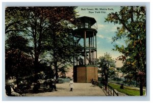 1918 Bell Tower Mt. Morris Park New York City New York NY Antique Postcard