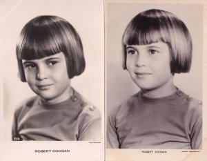 Robert Coogan Child Film Star 2x Real Photo Postcard s