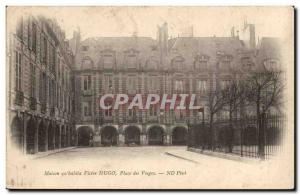 Paris - 3 House that lived Victor Hugo - Place des Vosges - Old Postcard