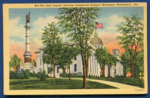 Confederate Monument Montgomery Alabama al State Capitol postcard #2