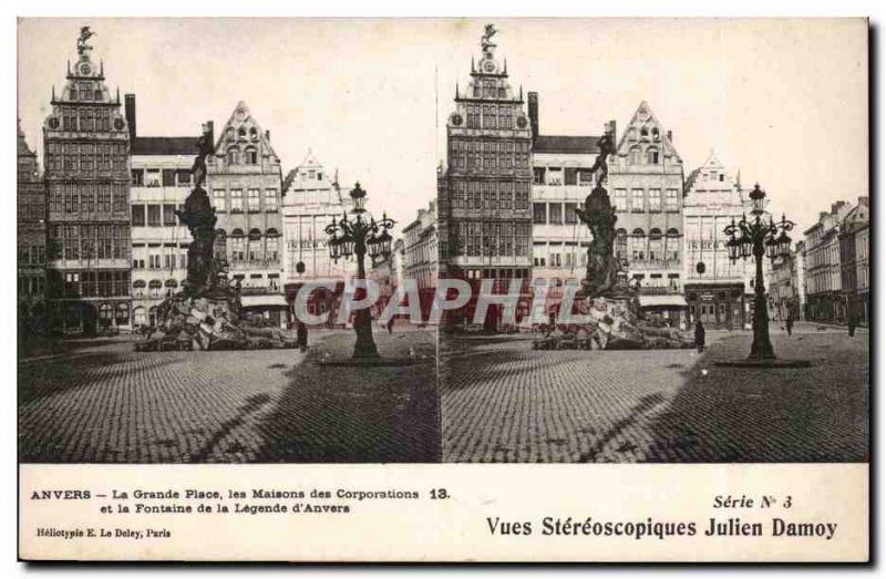 Belgium - Belgien - Belgium - Antwerp - Grand Place Corporate Houses and Foun...