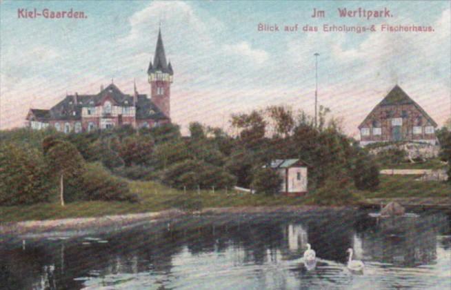 Germany Kiel Blick auf das Erholungs und Fischerhaus