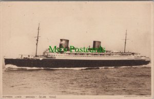 Shipping Postcard - Famous Liners Series - Express Liner Bremen RS27085