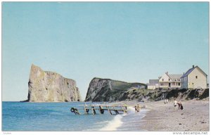 Perce Rock, Beach Shore, PERCE, Quebec, Canada, 40-60's