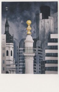 St Magnus The Martyr Monument London Painting Postcard