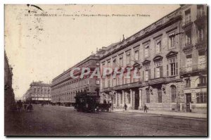 Bordeaux Postcard Old Course and Red Hat Prefecture Theater