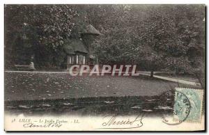 Old Postcard Lille Le Jardin Vauban