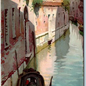 c1920s Venice, Italy Painting Print Artistic Lithograph Color Postcard Nice A206