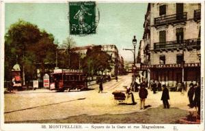 CPA MONTPELLIER - Square de la Gare et rue Maguelonne (518690)