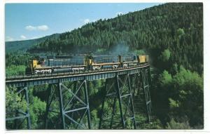 Northern Pacific Railway Train 603 Greenhorn Trestle Helena Montana postcard