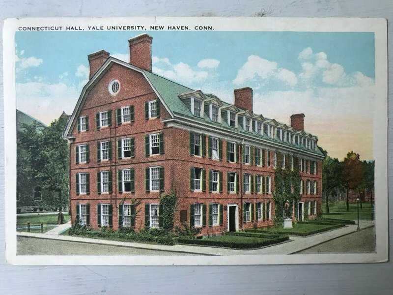 Vintage Postcard 1928 Connecticut Hall, Yale U., New Haven, Connecticut (CT)