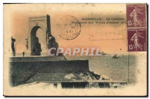 Old Postcard Marseille Corniche Monument pillus Eastern