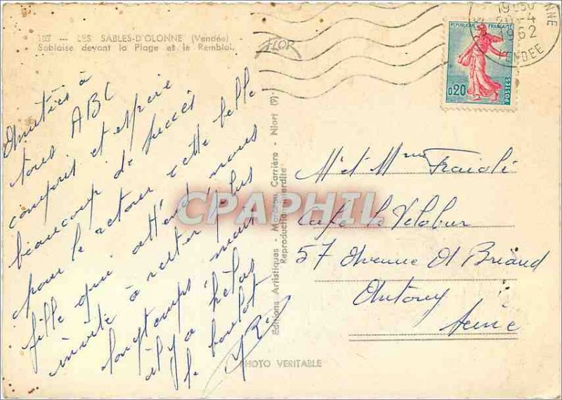 'Modern Postcard Les Sables d''Olonne (Vendee) Sabloise to the Beach and the ...