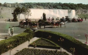 Vintage Postcard Oakes Gardens At Niagara Falls American Falls Ontario Canada