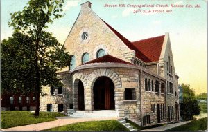 Postcard Beacon Hill Congregational church in Kansas City, Missouri~136191