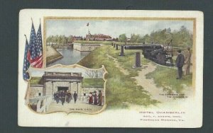 Ca 1910 Post Card Monroe VA Fortress