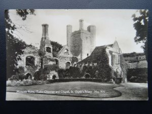 Essex ST. OSYTH PRIORY Monastic Ruins Tudor Chimney & Chapel - Old RP Postcard