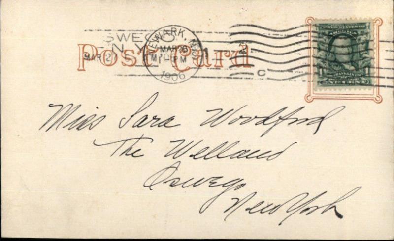 Nutley NJ Winter Yantacaw Park c1905 Postcard