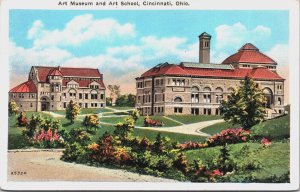 Art Museum and Art School Cincinnati Ohio Vintage Postcard C074