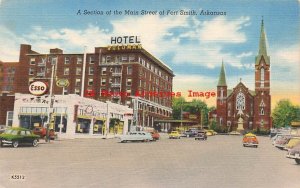 AR, Fort Smith, Arkansas, Main Street, Esso Gas Station, Colourpicture No K5512