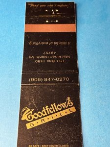 Vintage Matchbook Cover Goodfellows Grill Mackinac Island, Michigan MB164