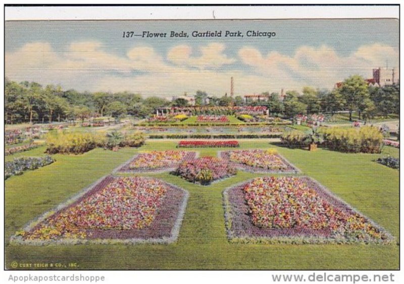 Illinois Chicago Flower Beds Garfield Park