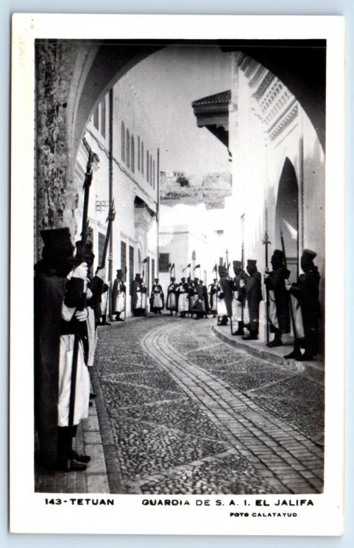 RPPC TETUAN Guardia de S. A. I. El Jalifa MOROCCO Calatayud Postcard