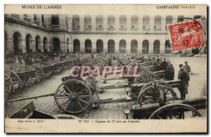 Old Postcard Musee De L & # 39Armee Country 1914 1915 Canons of 77 has taken ...