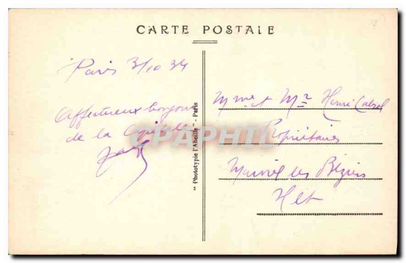 Old Postcard The Paris City Hall