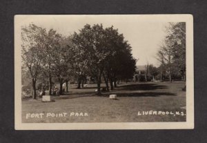 NS Ft Fort Point Park Liverpool Nova Scotia RPPC Real Photo Carte Postale RP