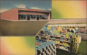 Fort Ft. Worth TX Richland Hills Wehring's Food Grocery Store Linen Postcard