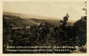 PC CPA US, PA, BEDFORD, GRANDVIEW POINT, Vintage REAL PHOTO Postcard (b14924)